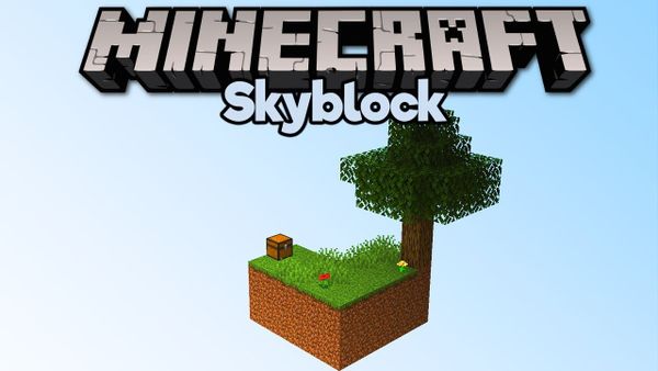This image shows a Minecraft server Skyblock island